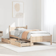 Bedframe massief grenenhout 75x190 cm