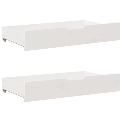 Bed met boekenkast zonder matras grenenhout wit 180x200 cm