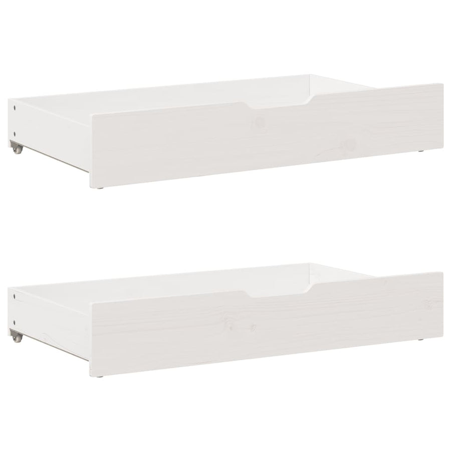 Bed met boekenkast zonder matras grenenhout wit 75x190 cm