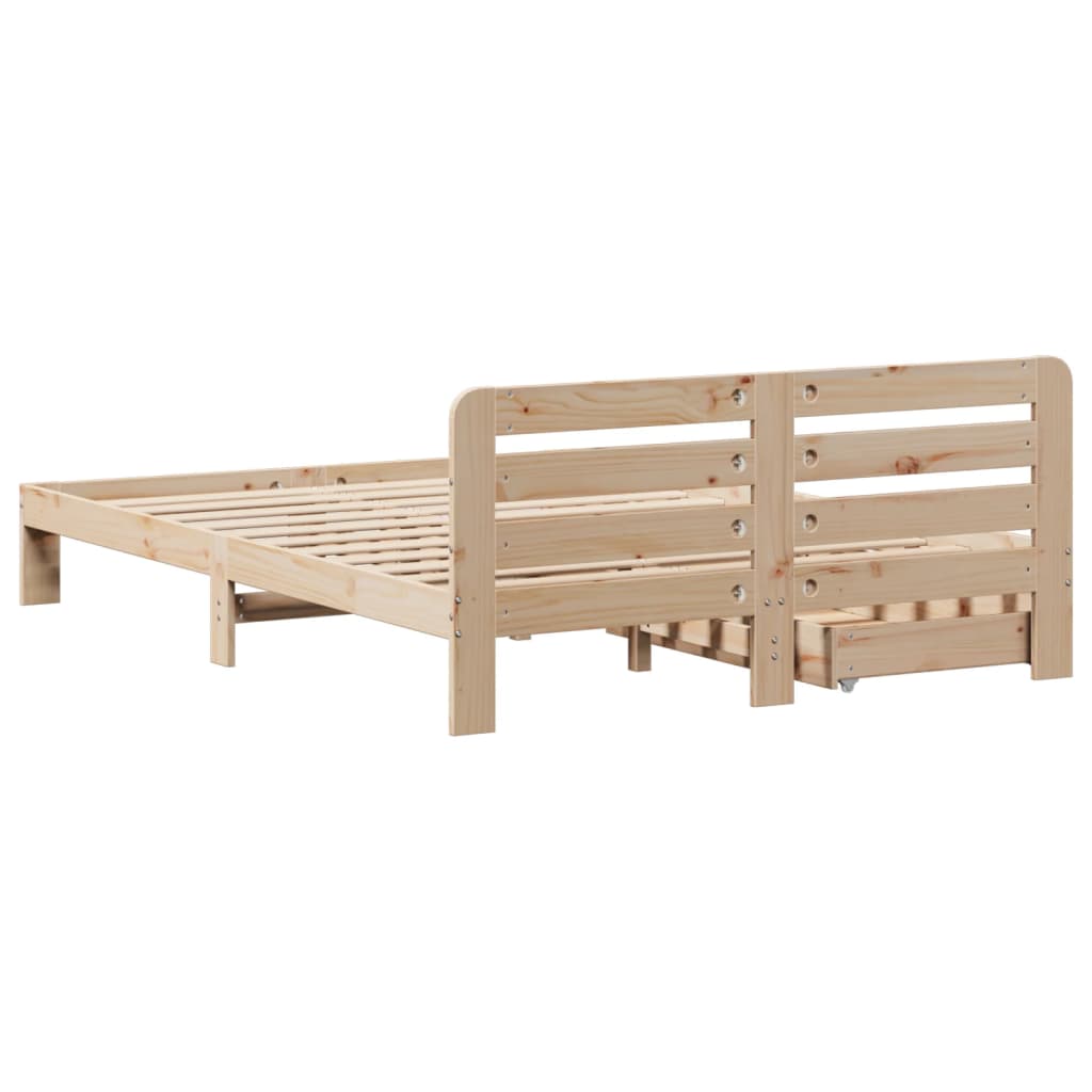 Bedframe zonder matras massief grenenhout 120x190 cm