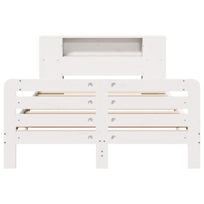 Bedframe zonder matras massief grenenhout wit 160x200 cm