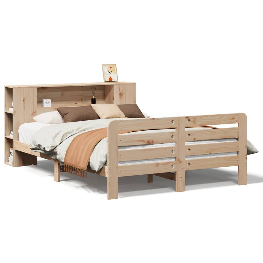 Bedframe zonder matras massief grenenhout 135x190 cm