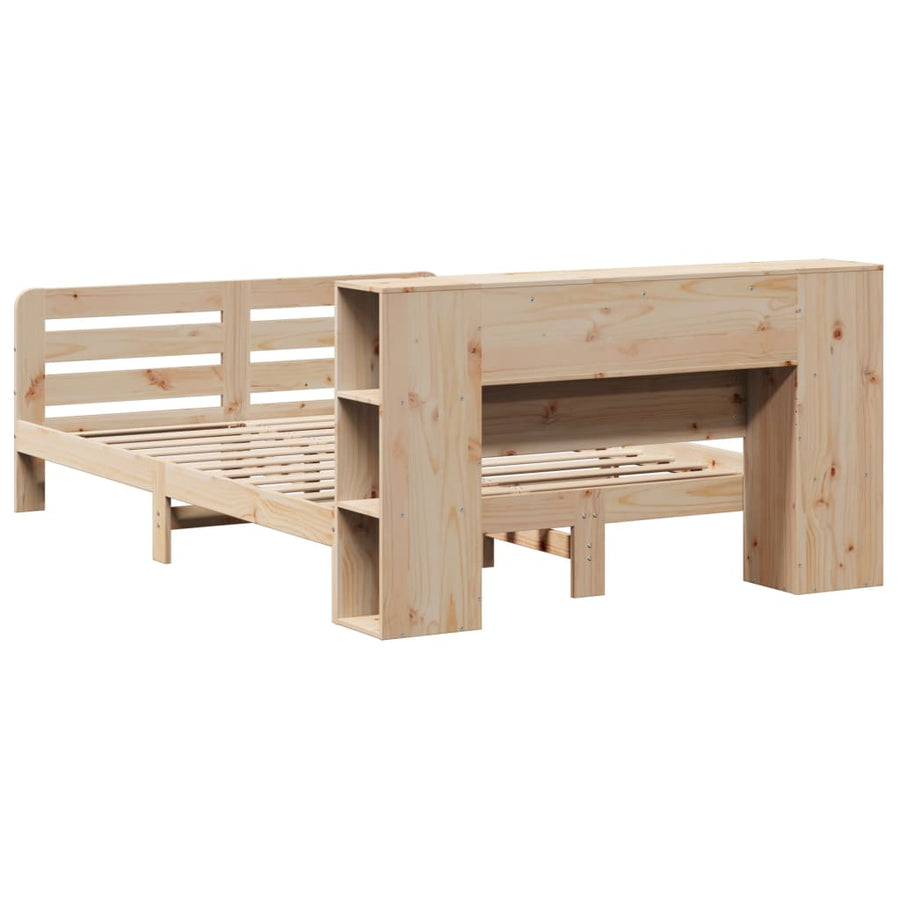 Bedframe zonder matras massief grenenhout 135x190 cm