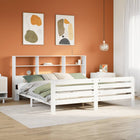 Bed frame without mattress solid pine wood white 180x200 cm