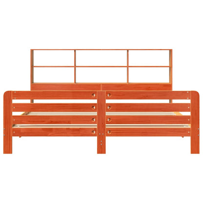 Bedframe zonder matras massief grenenhout wasbruin 180x200 cm