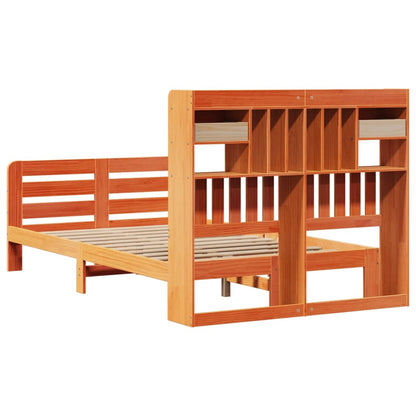 Bed Met Boekenkast Zonder Matras Grenenhout 120 x 200 cm
