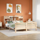 Bed met boekenkast zonder matras massief grenenhout 180x200 cm