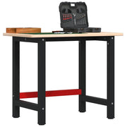 Werkbank 100x60x81,5 cm massief eikenhout