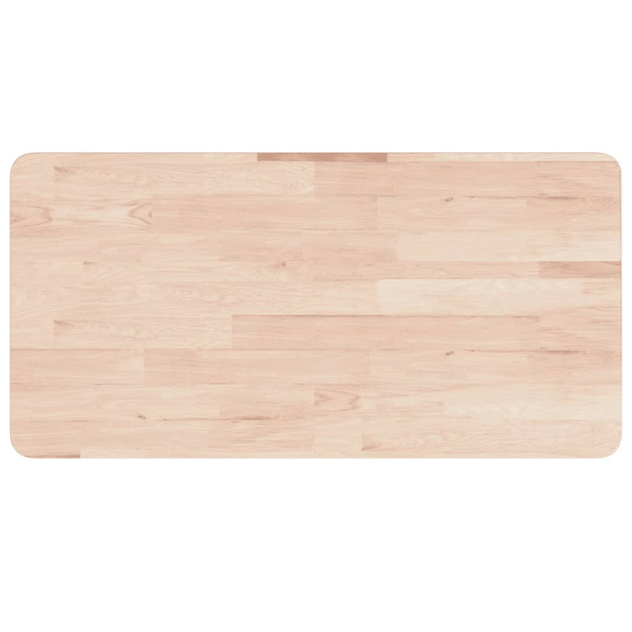 Werkbank rechthoekig 100x60x83 cm massief eikenhout