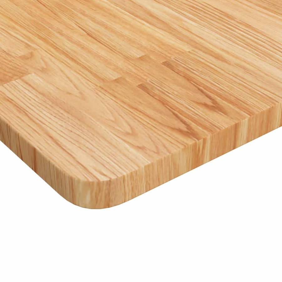 Werkbank rechthoek 100x60x81,5 cm massief eikenhout lichtbruin