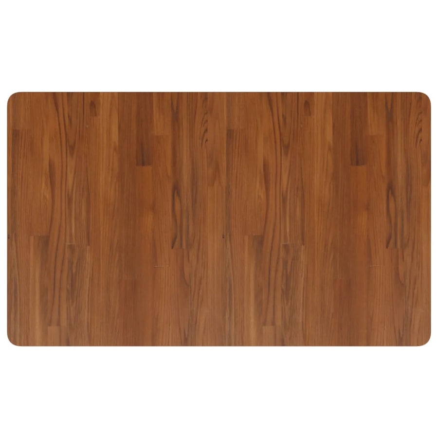 Werkbank rechthoek 100x60x81,5 cm massief eikenhout donkerbruin
