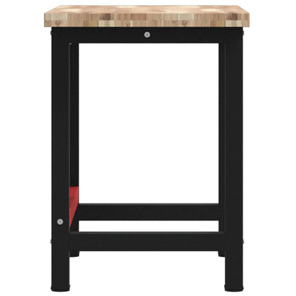 Werkbank rechthoekig 100x60x83 cm massief acaciahout