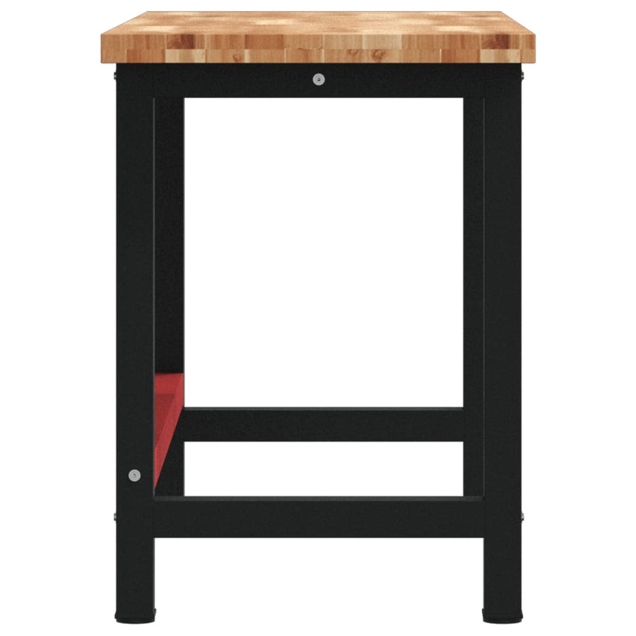 Werkbank rechthoekig 140x60x83 cm massief acaciahout