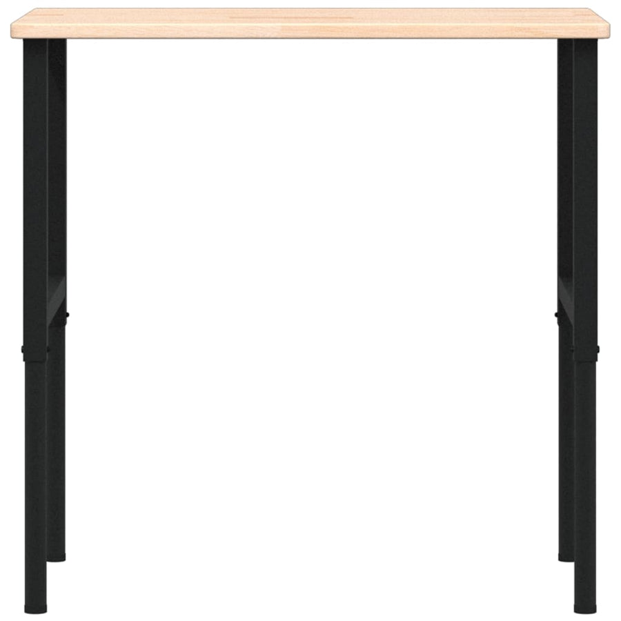Werkbank rechthoekig 100x60x(71,5-98) cm massief eikenhout