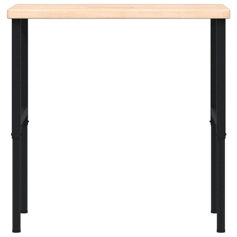 Werkbank rechthoekig 100x60x(73-99,5) cm massief eikenhout