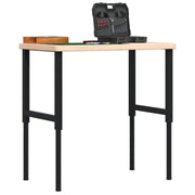 Werkbank 100x60x(73-99,5) cm massief eikenhout