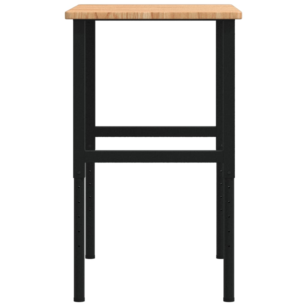 Werkbank rechthoek 100x60x(71,5-98) cm eikenhout lichtbruin