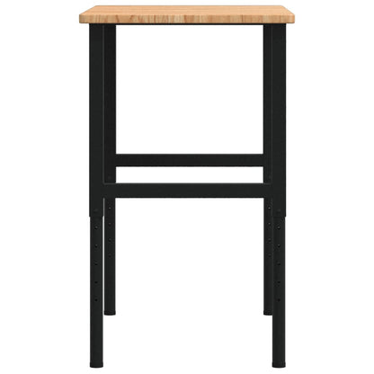 Werkbank rechthoek 100x60x(71,5-98) cm eikenhout lichtbruin
