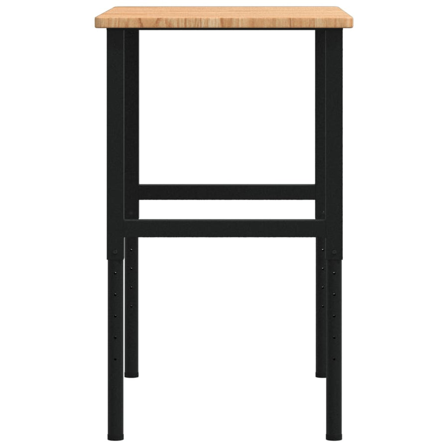 Werkbank rechthoek 100x60x(71,5-98) cm eikenhout lichtbruin