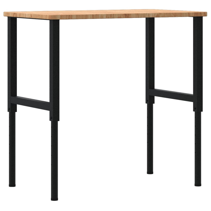 Werkbank rechthoek 100x60x(71,5-98) cm eikenhout lichtbruin