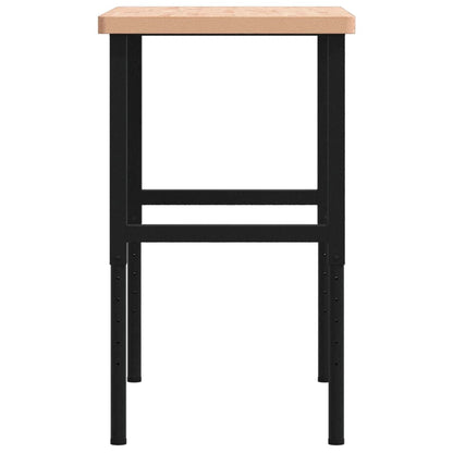 Werkbank rechthoekig 100x60x(73-99,5) cm massief beukenhout