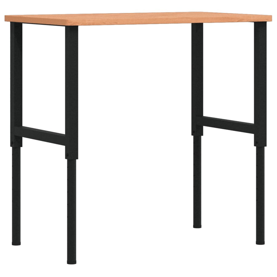 Werkbank rechthoekig 100x60x(71,5-98) cm massief beukenhout