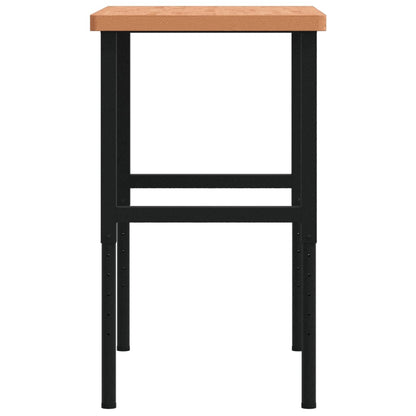 Werkbank rechthoekig 100x60x(73-99,5) cm massief beukenhout