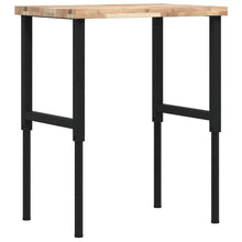 Werkbank rechthoekig 80x60x(73-99,5) cm massief acaciahout