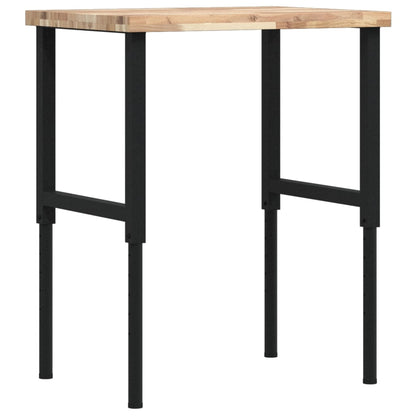 Werkbank rechthoekig 80x60x(73-99,5) cm massief acaciahout