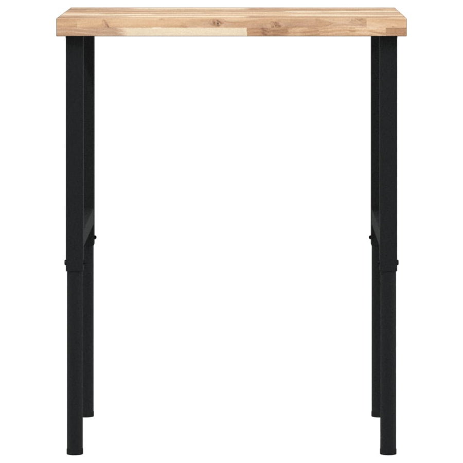 Werkbank rechthoekig 80x60x(73-99,5) cm massief acaciahout