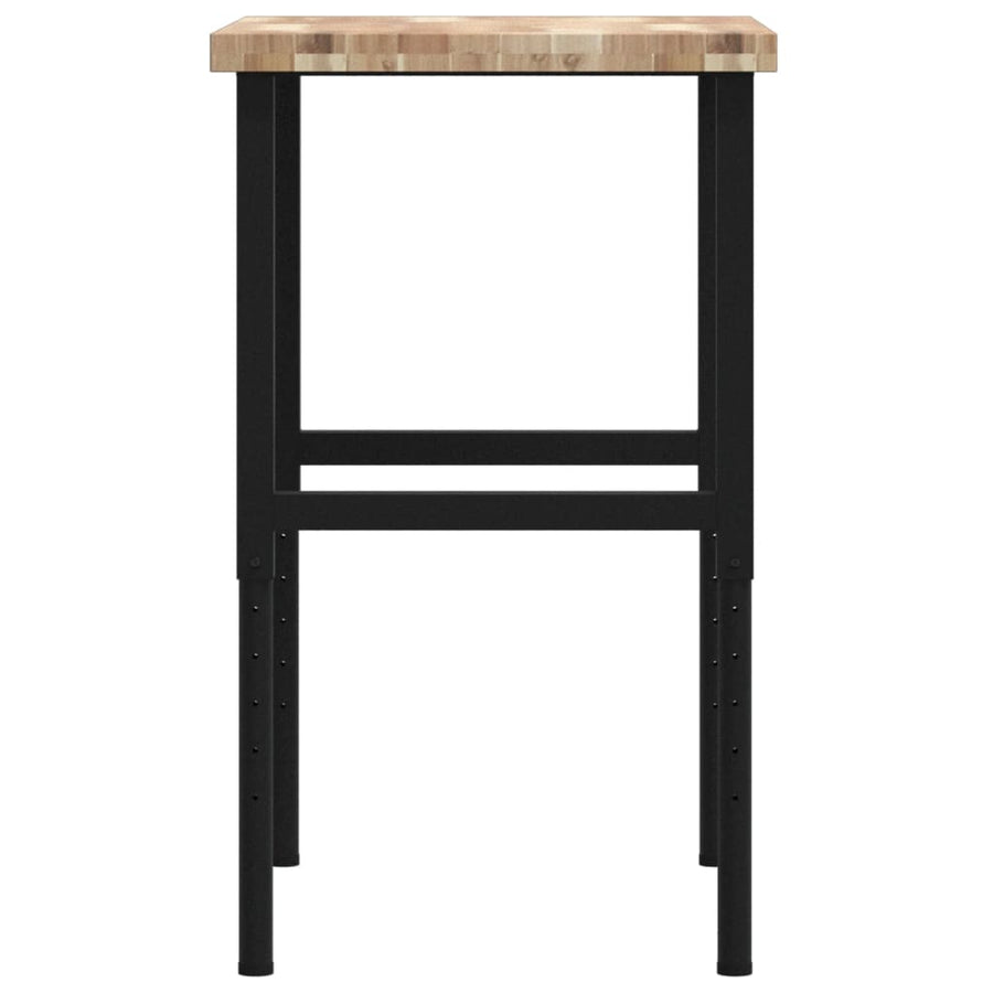 Werkbank rechthoekig 80x60x(73-99,5) cm massief acaciahout