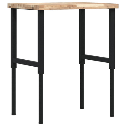 Werkbank rechthoekig 80x60x(73-99,5) cm massief acaciahout