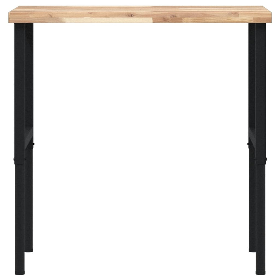 Werkbank rechthoekig 100x60x(73-99,5) cm massief acaciahout