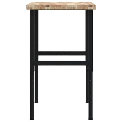 Werkbank rechthoekig 100x60x(73-99,5) cm massief acaciahout