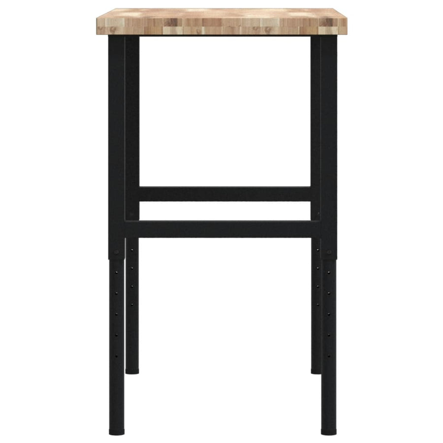 Werkbank rechthoekig 100x60x(73-99,5) cm massief acaciahout