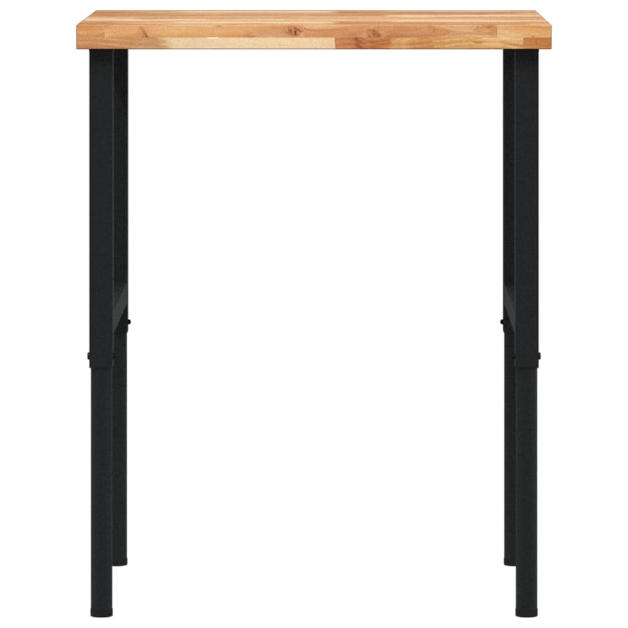 Werkbank rechthoekig 80x60x(73-99,5) cm massief acaciahout