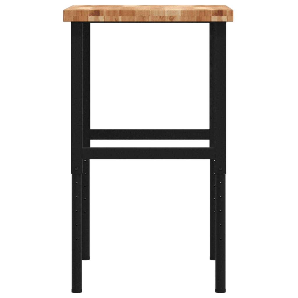 Werkbank rechthoekig 80x60x(73-99,5) cm massief acaciahout