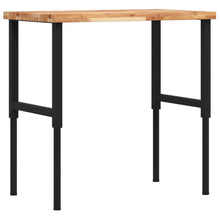 Werkbank rechthoekig 100x60x(73-99,5) cm massief acaciahout