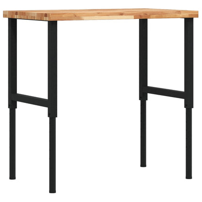 Werkbank rechthoekig 100x60x(73-99,5) cm massief acaciahout