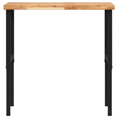 Werkbank rechthoekig 100x60x(73-99,5) cm massief acaciahout