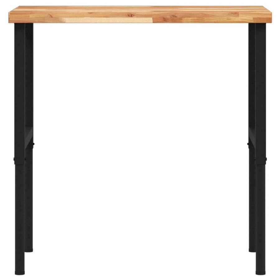 Werkbank rechthoekig 100x60x(73-99,5) cm massief acaciahout