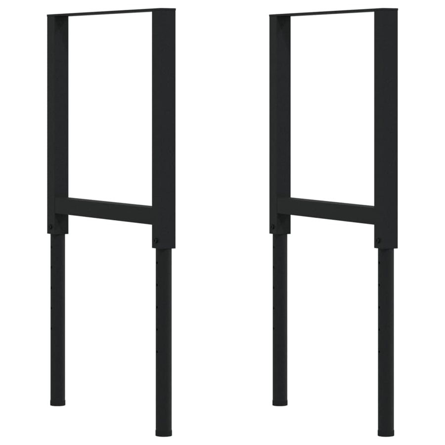 Werkbank rechthoekig 100x60x(73-99,5) cm massief acaciahout