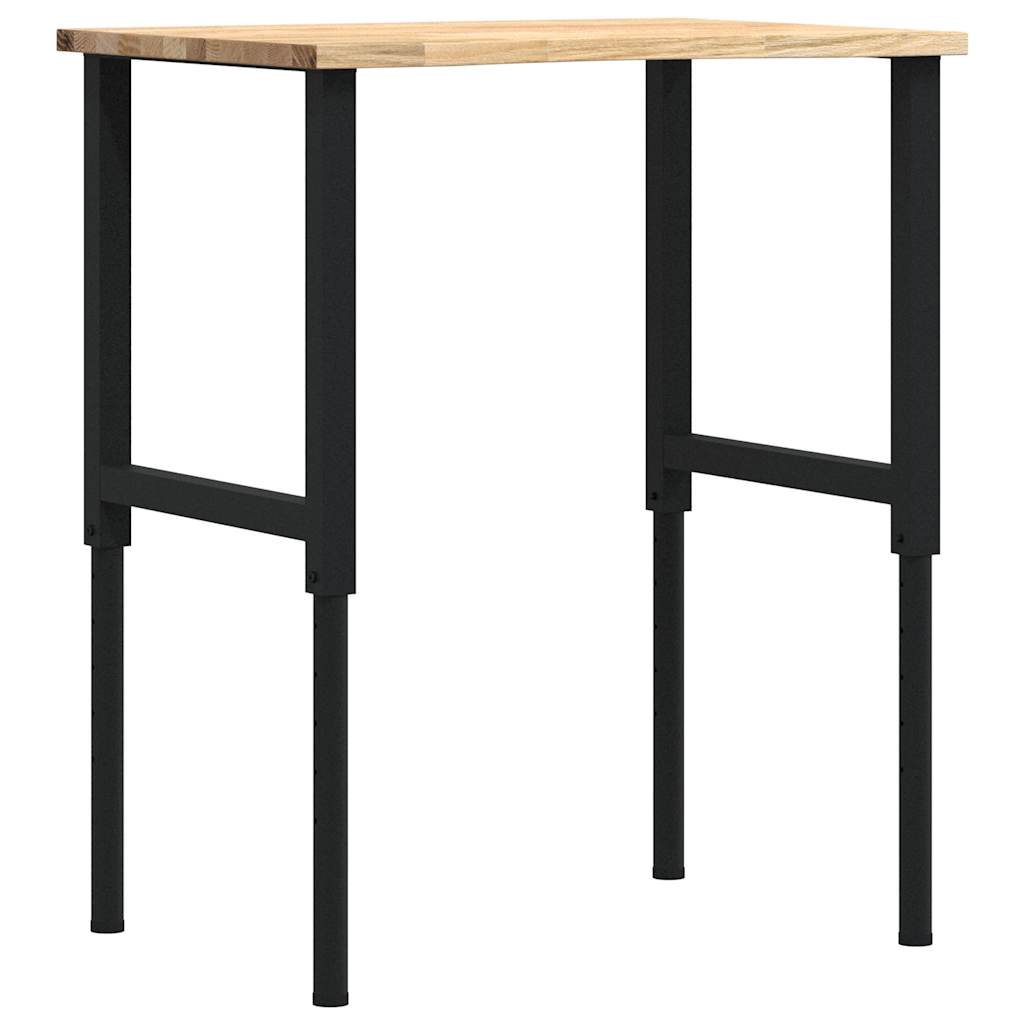 Werkbank 80x60x(71,5-98) cm massief eikenhout