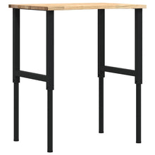 Werkbank 80x60x(71,5-98) cm massief eikenhout