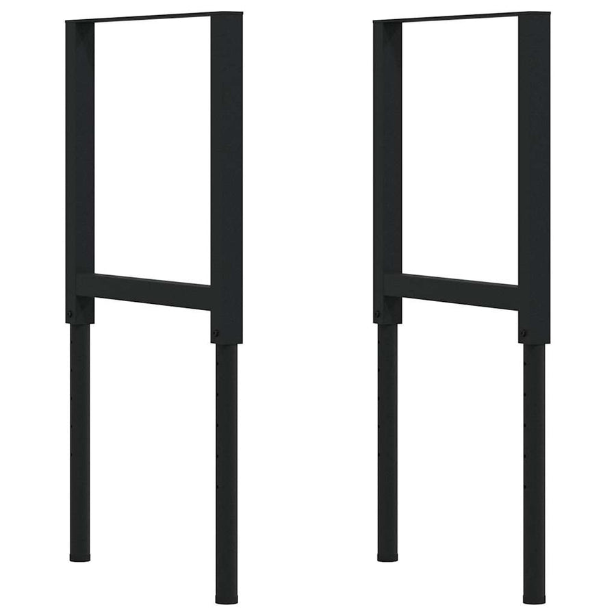 Werkbank 80x60x(71,5-98) cm massief eikenhout