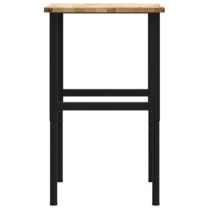 Werkbank 80x60x(71,5-98) cm massief eikenhout