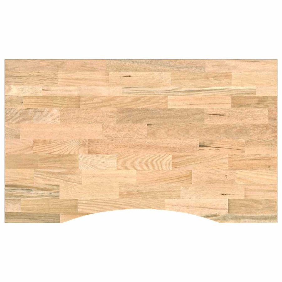 Werkbank 100x60x(71,5-98) cm massief eikenhout
