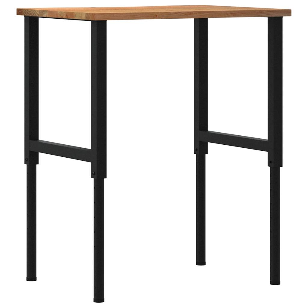 Werkbank 80x60x(71,5-98) cm eikenhout lichtbruin