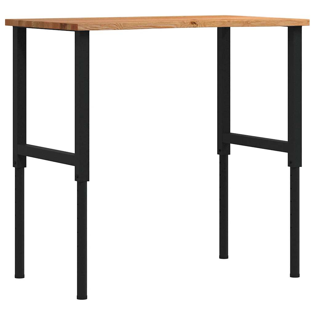 Werkbank 100x60x(71,5-98) cm eikenhout lichtbruin