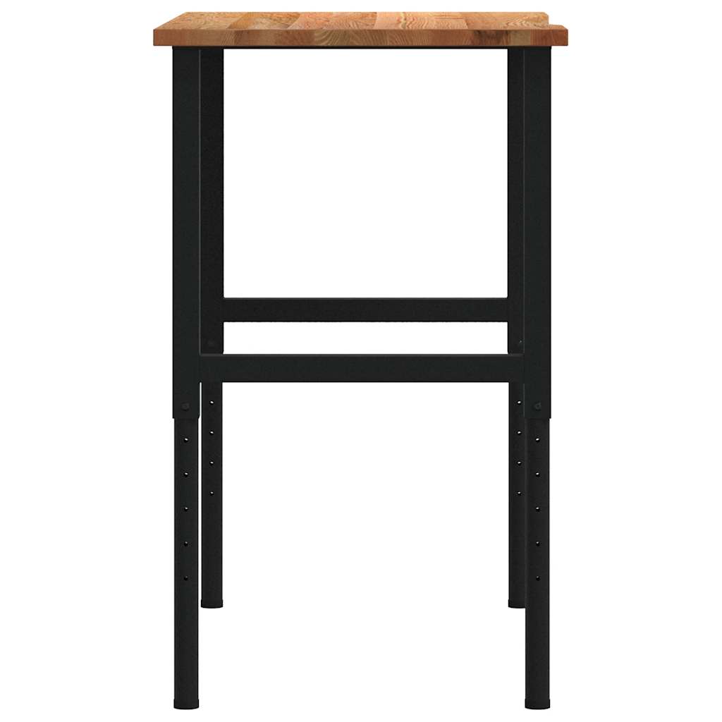 Werkbank 100x60x(71,5-98) cm eikenhout lichtbruin